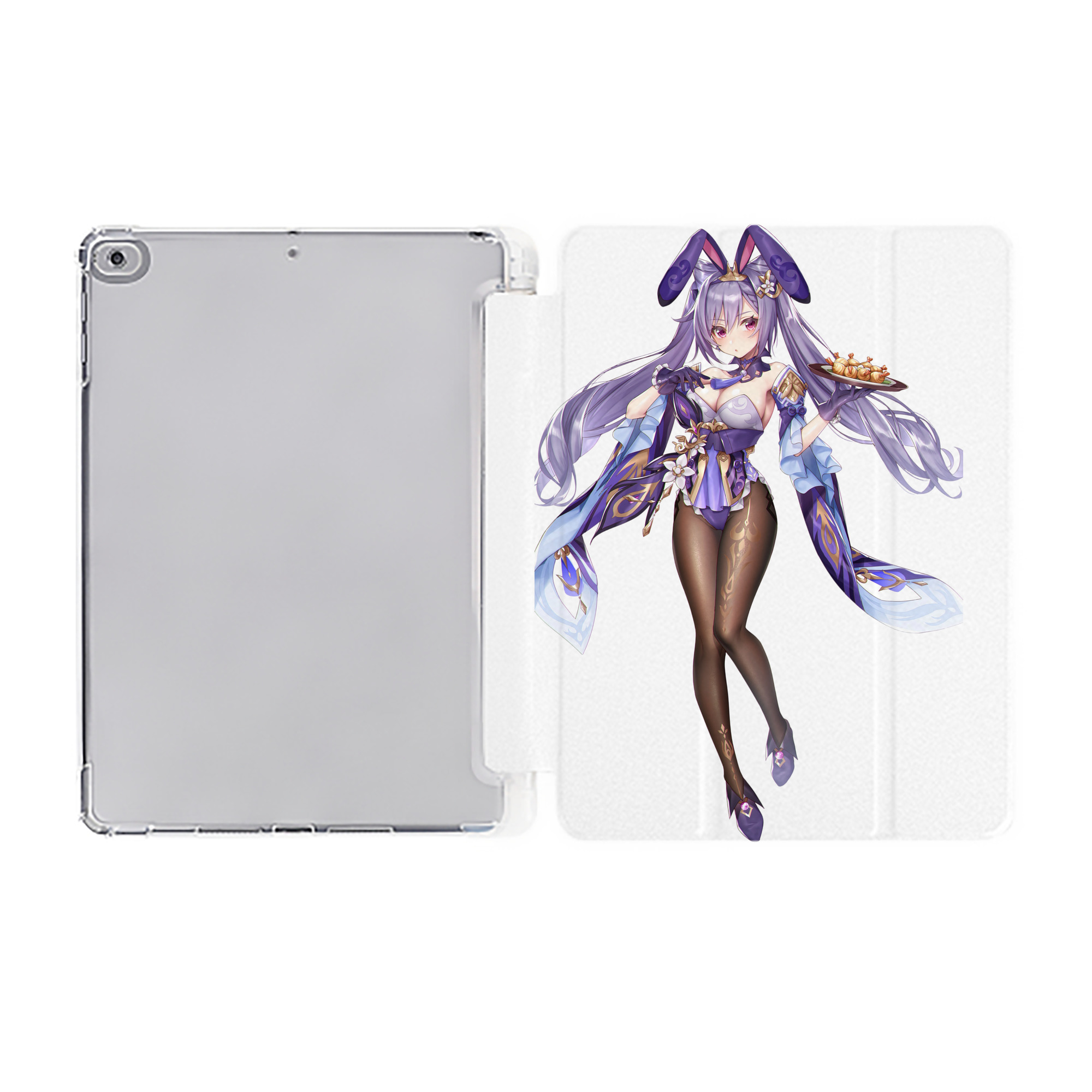 げんし神 刻晴 こくせい genshin Kokusei IPad ケース ペン収納付き 三つ折りスタンド PUレザー×シリコン 対応機種9.5/10.5/10.9インチ
